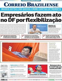 Capa do jornal Correio Braziliense 23/06/2020
