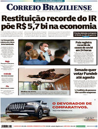 Capa do jornal Correio Braziliense 23/07/2020