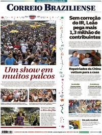 Capa do jornal Correio Braziliense 24/02/2020