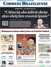 Capa do jornal Correio Braziliense 24/05/2020