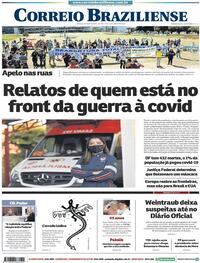 Capa do jornal Correio Braziliense 24/06/2020