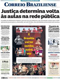 Capa do jornal Correio Braziliense 24/10/2020