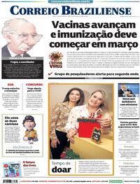 Capa do jornal Correio Braziliense 24/11/2020