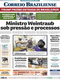 Capa do jornal Correio Braziliense 25/05/2020