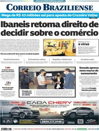 Capa do jornal Correio Braziliense 25/06/2020