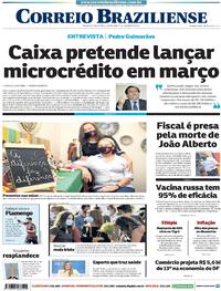 Capa do jornal Correio Braziliense 25/11/2020