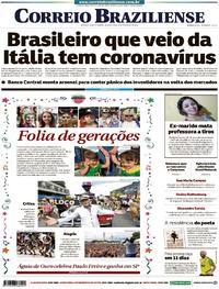 Capa do jornal Correio Braziliense 26/02/2020