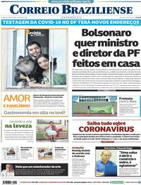 Capa do jornal Correio Braziliense 26/04/2020
