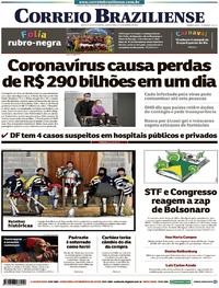 Capa do jornal Correio Braziliense 27/02/2020