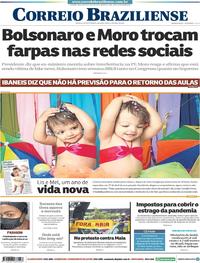 Capa do jornal Correio Braziliense 27/04/2020