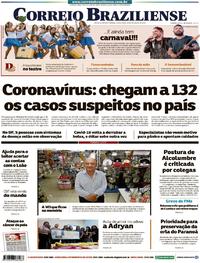 Capa do jornal Correio Braziliense 28/02/2020