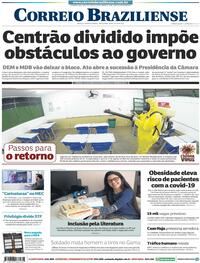 Capa do jornal Correio Braziliense 28/08/2020