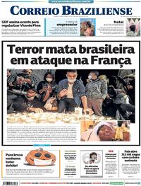 Capa do jornal Correio Braziliense 30/10/2020