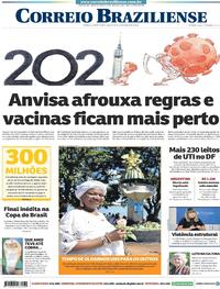 Capa do jornal Correio Braziliense 31/12/2020