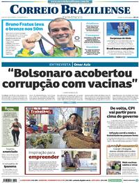 Capa do jornal Correio Braziliense 01/08/2021
