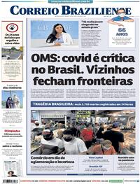 Capa do jornal Correio Braziliense 02/04/2021