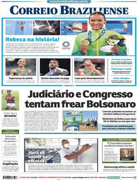 Capa do jornal Correio Braziliense 02/08/2021