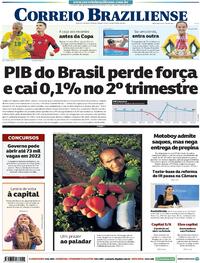 Capa do jornal Correio Braziliense 02/09/2021
