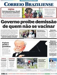 Capa do jornal Correio Braziliense 02/11/2021