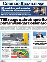 Capa do jornal Correio Braziliense 03/08/2021