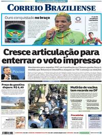 Capa do jornal Correio Braziliense 04/08/2021