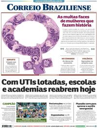 Capa do jornal Correio Braziliense 08/03/2021