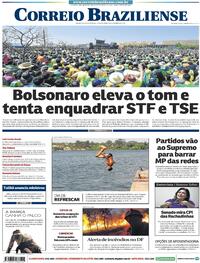 Capa do jornal Correio Braziliense 08/09/2021