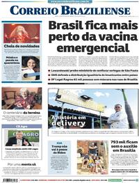 Capa do jornal Correio Braziliense 09/01/2021
