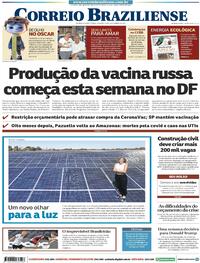 Capa do jornal Correio Braziliense 11/01/2021