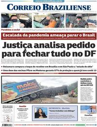 Capa do jornal Correio Braziliense 12/03/2021