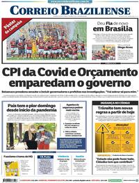 Capa do jornal Correio Braziliense 12/04/2021