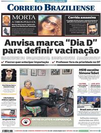 Capa do jornal Correio Braziliense 13/01/2021