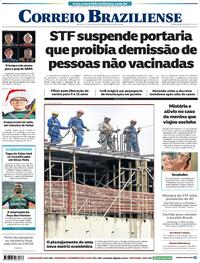 Capa do jornal Correio Braziliense 13/11/2021