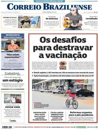 Capa do jornal Correio Braziliense 14/03/2021