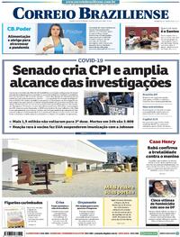 Capa do jornal Correio Braziliense 14/04/2021