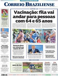 Capa do jornal Correio Braziliense 15/04/2021