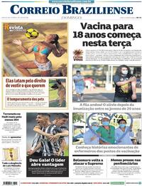 Capa do jornal Correio Braziliense 15/08/2021