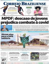 Capa do jornal Correio Braziliense 16/02/2021