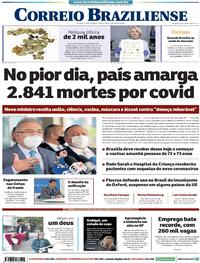 Capa do jornal Correio Braziliense 17/03/2021
