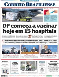 Capa do jornal Correio Braziliense 19/01/2021