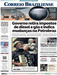 Capa do jornal Correio Braziliense 19/02/2021