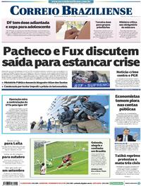 Capa do jornal Correio Braziliense 19/08/2021