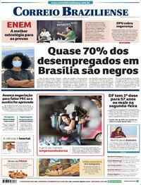 Capa do jornal Correio Braziliense 19/11/2021
