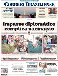 Capa do jornal Correio Braziliense 20/01/2021