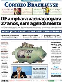 Capa do jornal Correio Braziliense 20/07/2021
