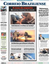 Capa do jornal Correio Braziliense 20/08/2021
