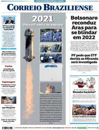 Capa do jornal Correio Braziliense 21/07/2021