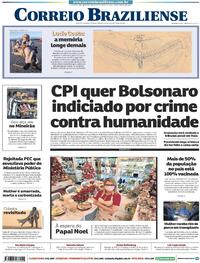 Capa do jornal Correio Braziliense 21/10/2021