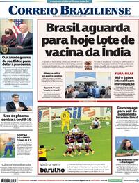 Capa do jornal Correio Braziliense 22/01/2021