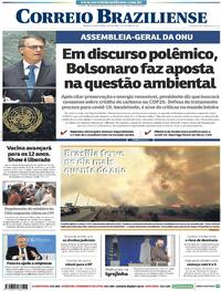 Capa do jornal Correio Braziliense 22/09/2021